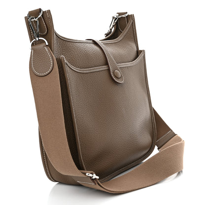 Hermes Taurillon Clemence Evelyne III PM Etoupe 3 of 11