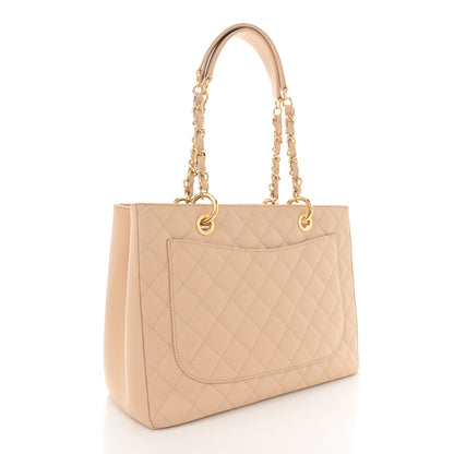 Chanel Caviar Quilted Grand Shopping Tote GST Beige Clair 3 of 10