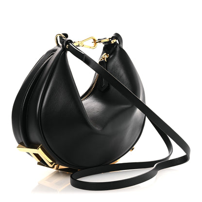Fendi Vitello Grace Matte Mini Fendigraphy Hobo Bag Black 3 of 13