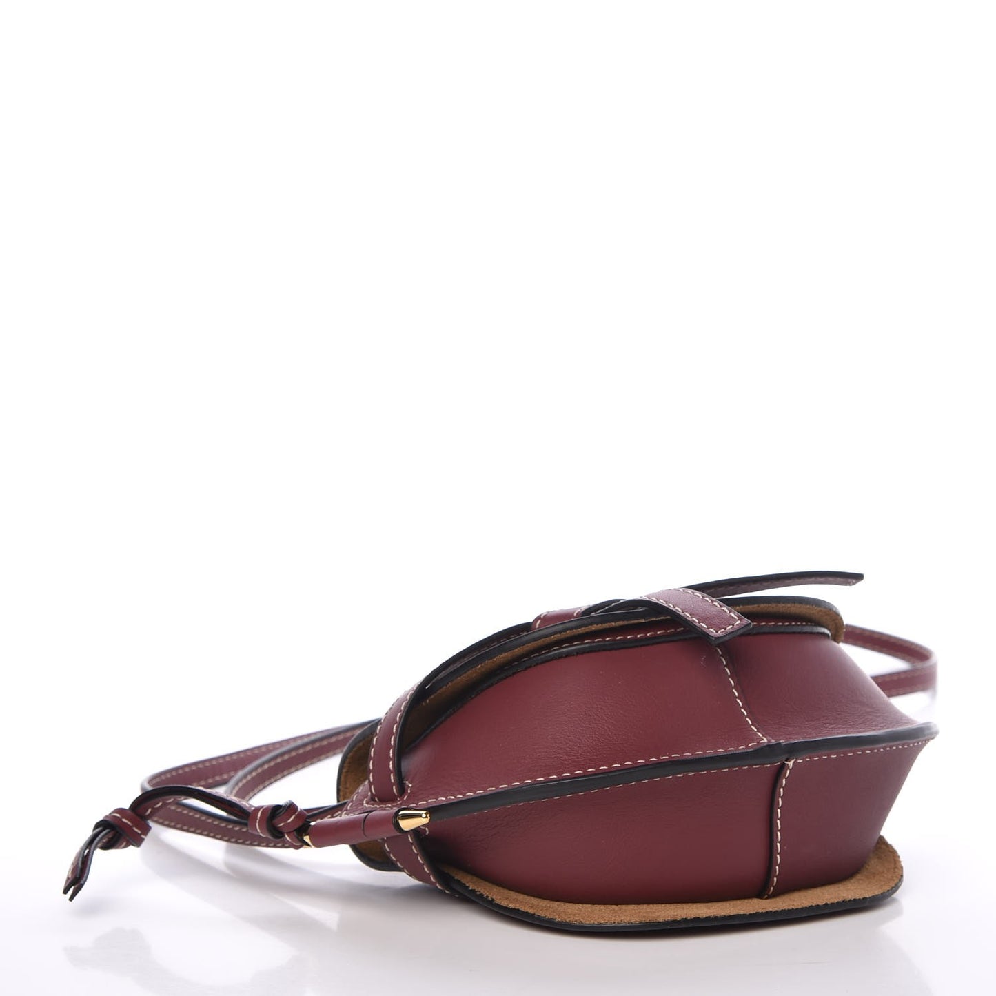 Calfskin Mini Gate Crossbody Bag Wine