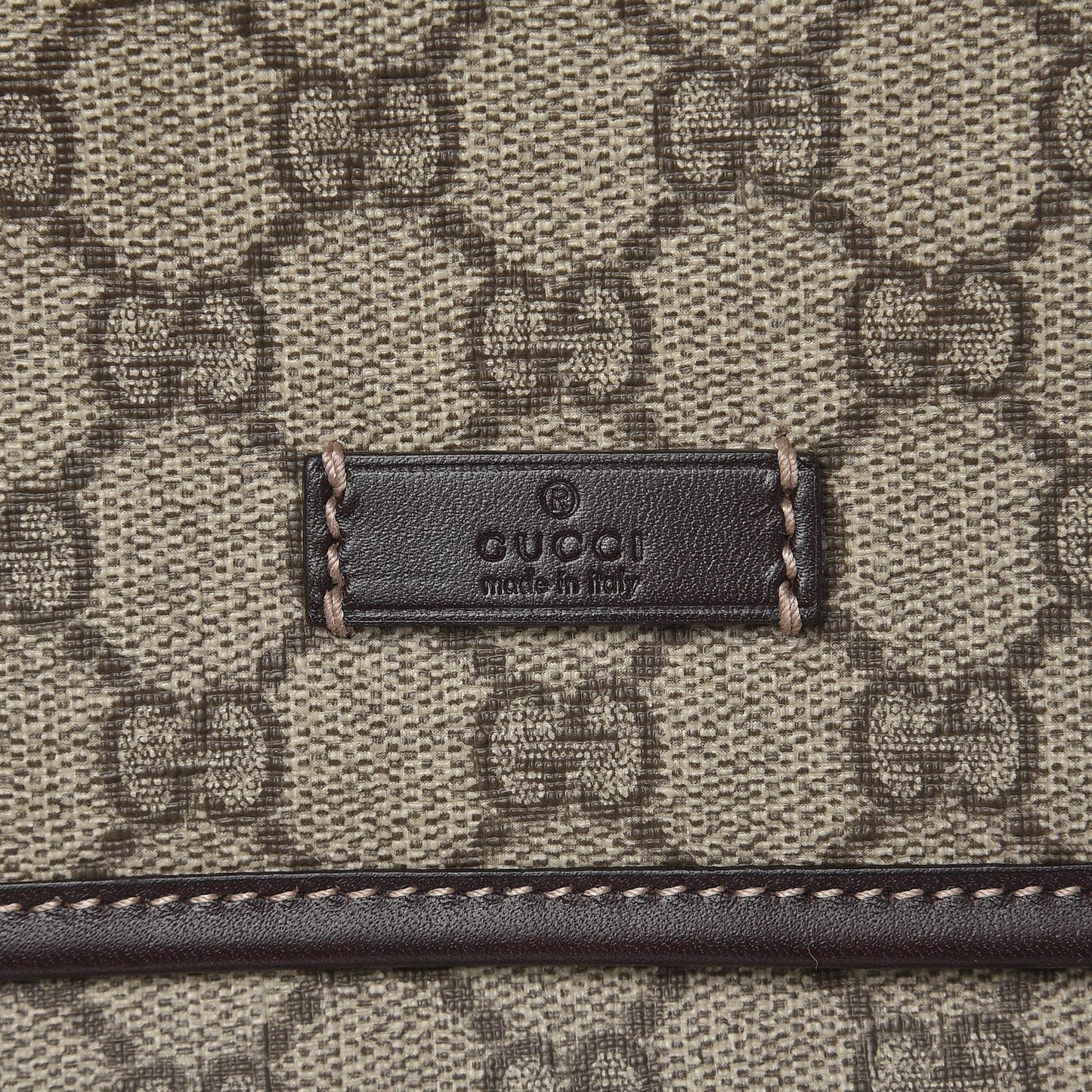 GG Supreme Monogram Selleria Calfskin Small Flap Messenger Bag Beige Ebony Cocoa Dark Chocolate