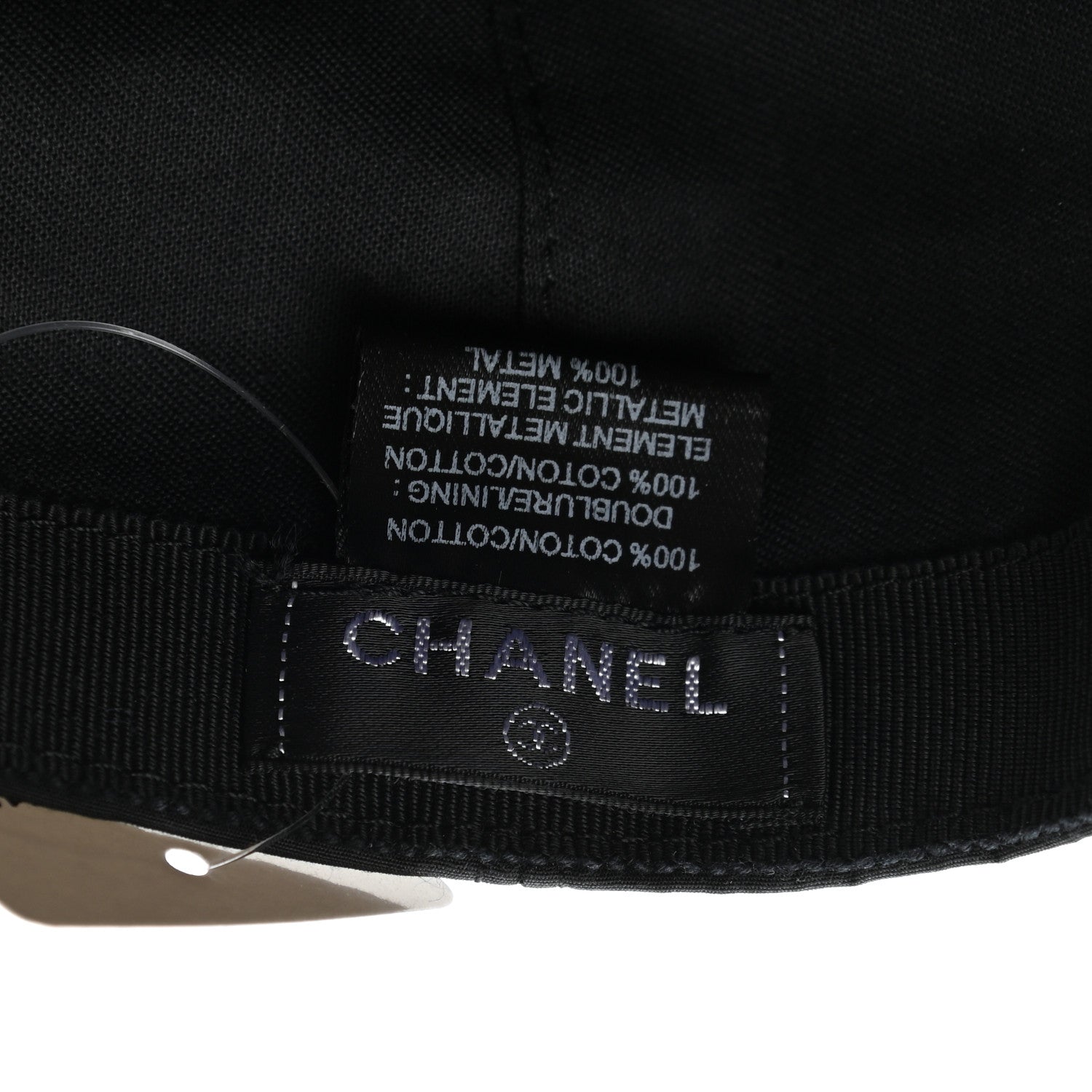 Chanel Cotton CC Cap Hat Black 8 of 8