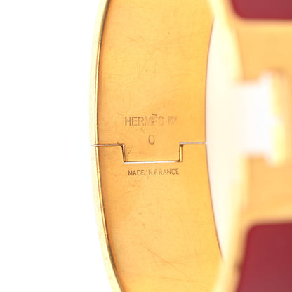 Hermes Enamel Wide Clic Clac H Bracelet GM Red 3 of 3