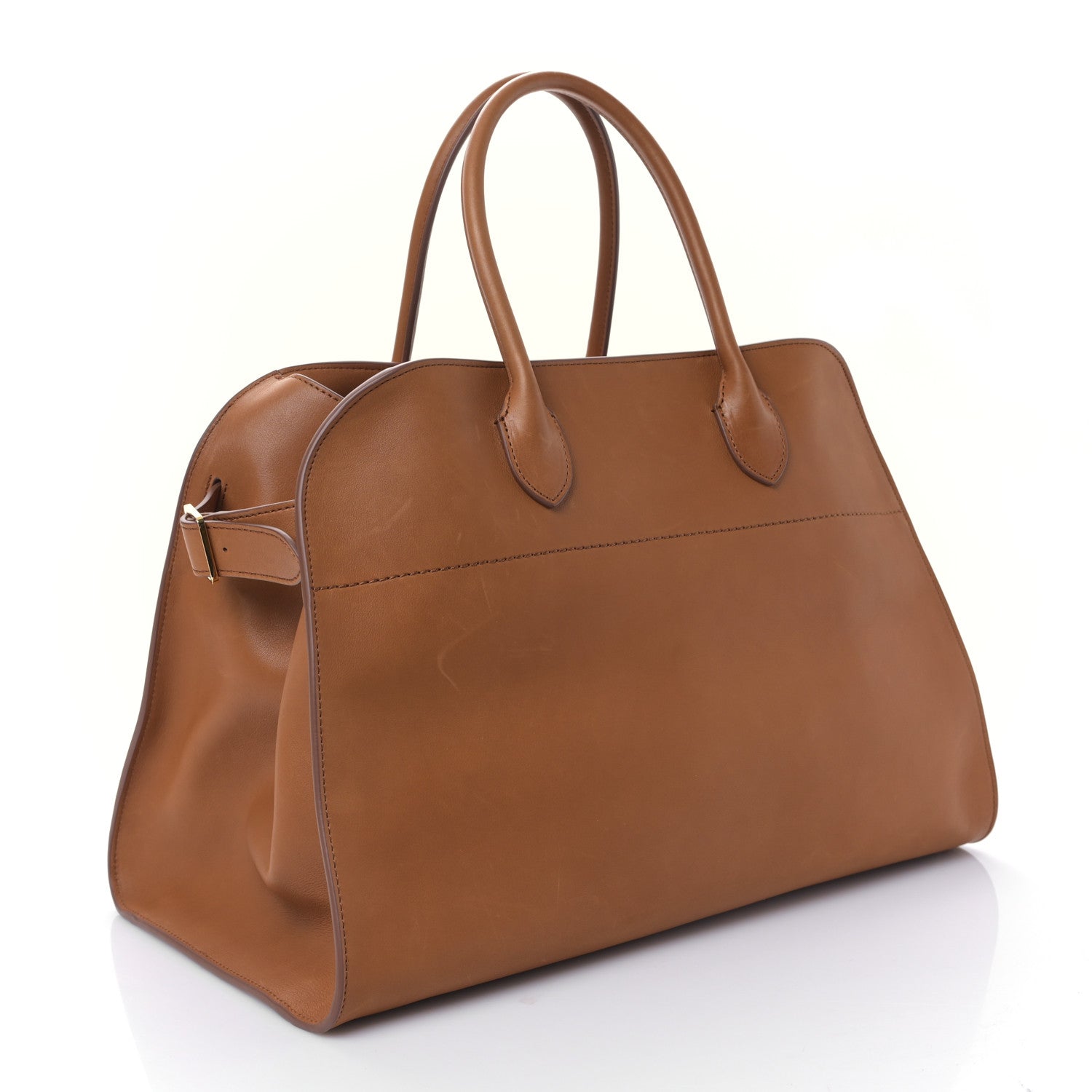 The Row Polished Saddle Calfskin Soft Margaux 15 Cuir 3 of 8