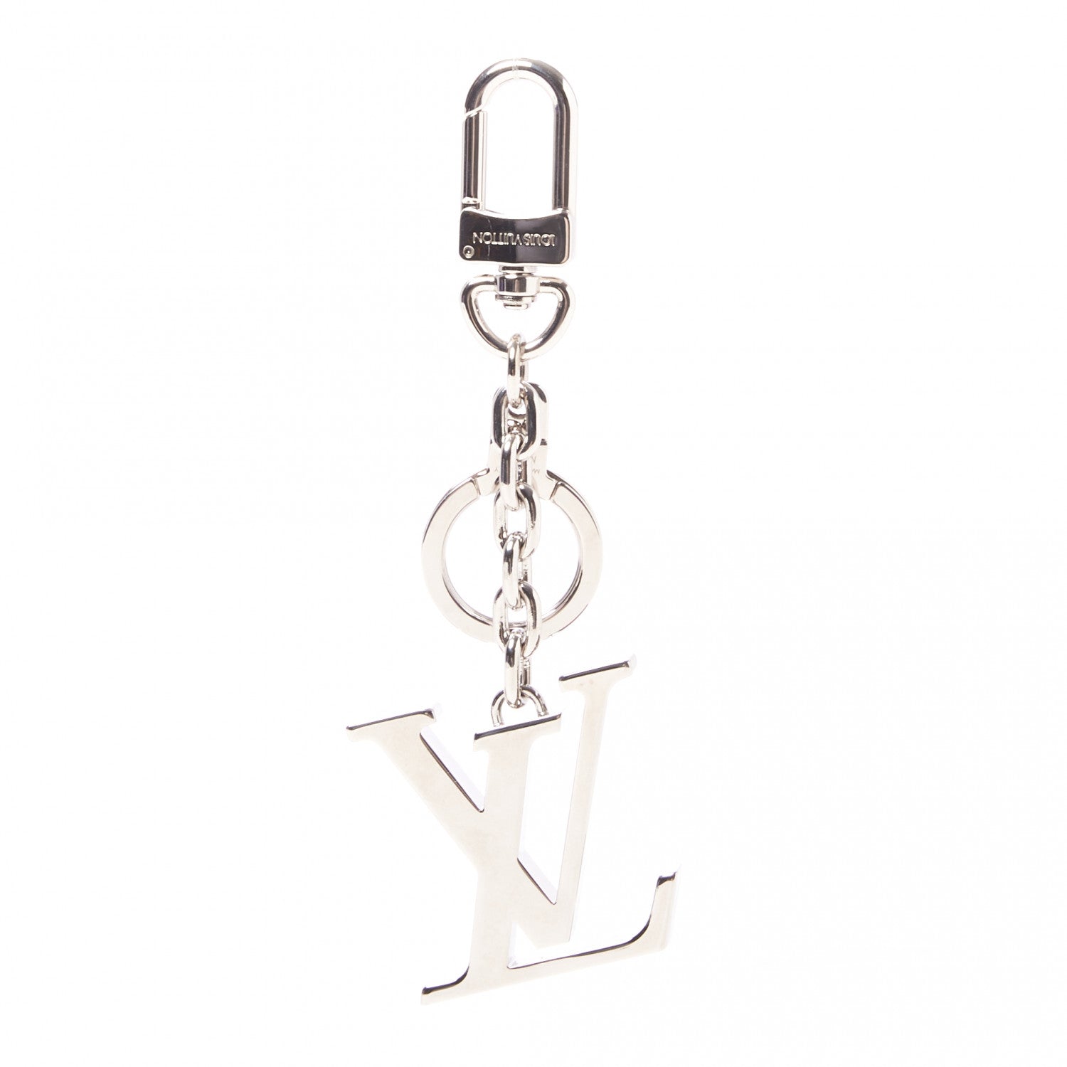 Louis Vuitton LV Facettes Bag Charm Key Holder Silver 3 of 4