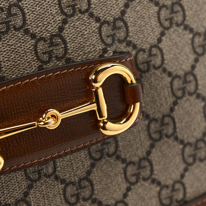 Gucci GG Supreme Monogram Horsebit 1955 Shoulder Bag Beige Brown Sugar 11 of 12