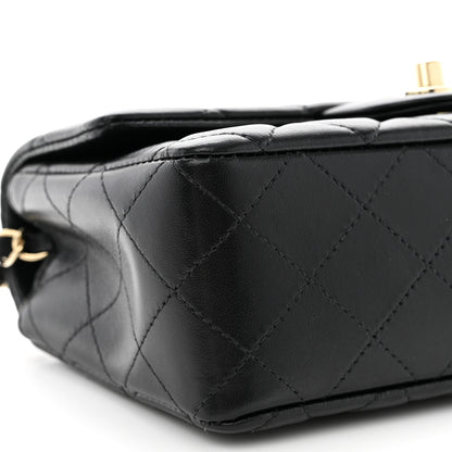 Chanel Lambskin Quilted Mini Rectangular Flap Black 10 of 12