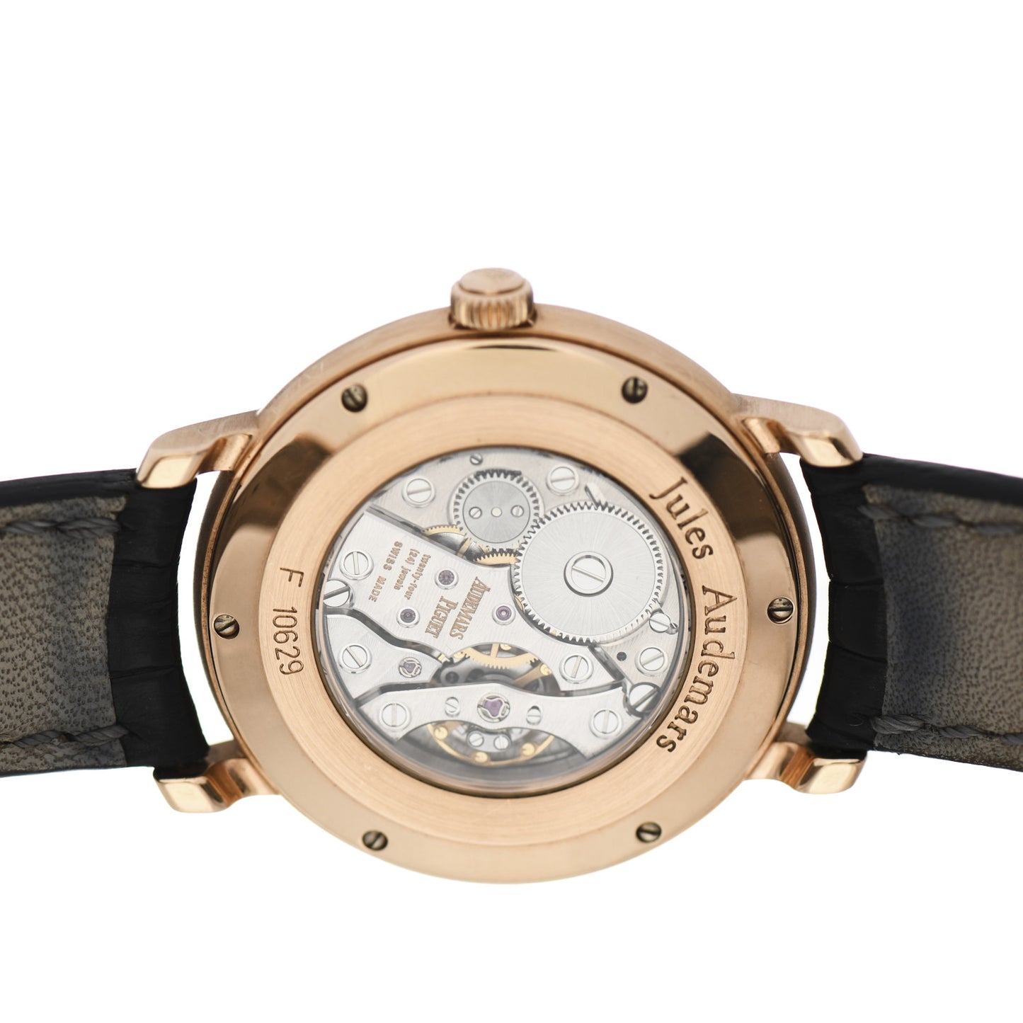 18K Rose Gold Alligator 36mm Jules Piguet Manual Winding Watch 25955OR.OO.D002CR.01