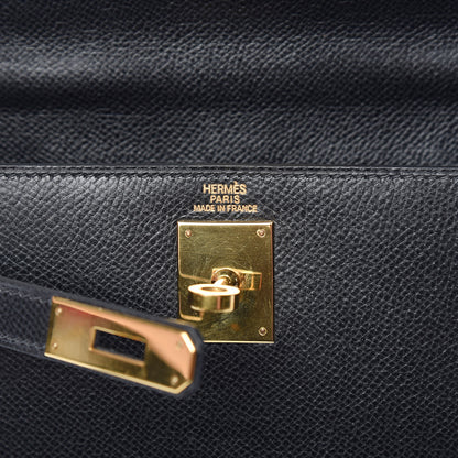 Hermes Courchevel Kelly Sellier Ado Backpack Black 8 of 10