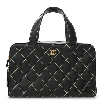 Chanel Calfskin Contrast Stitch Surpique Bowler Black 1 of 14