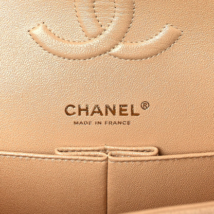 Chanel Iridescent Caviar Quilted Medium Double Flap Beige 6 of 10