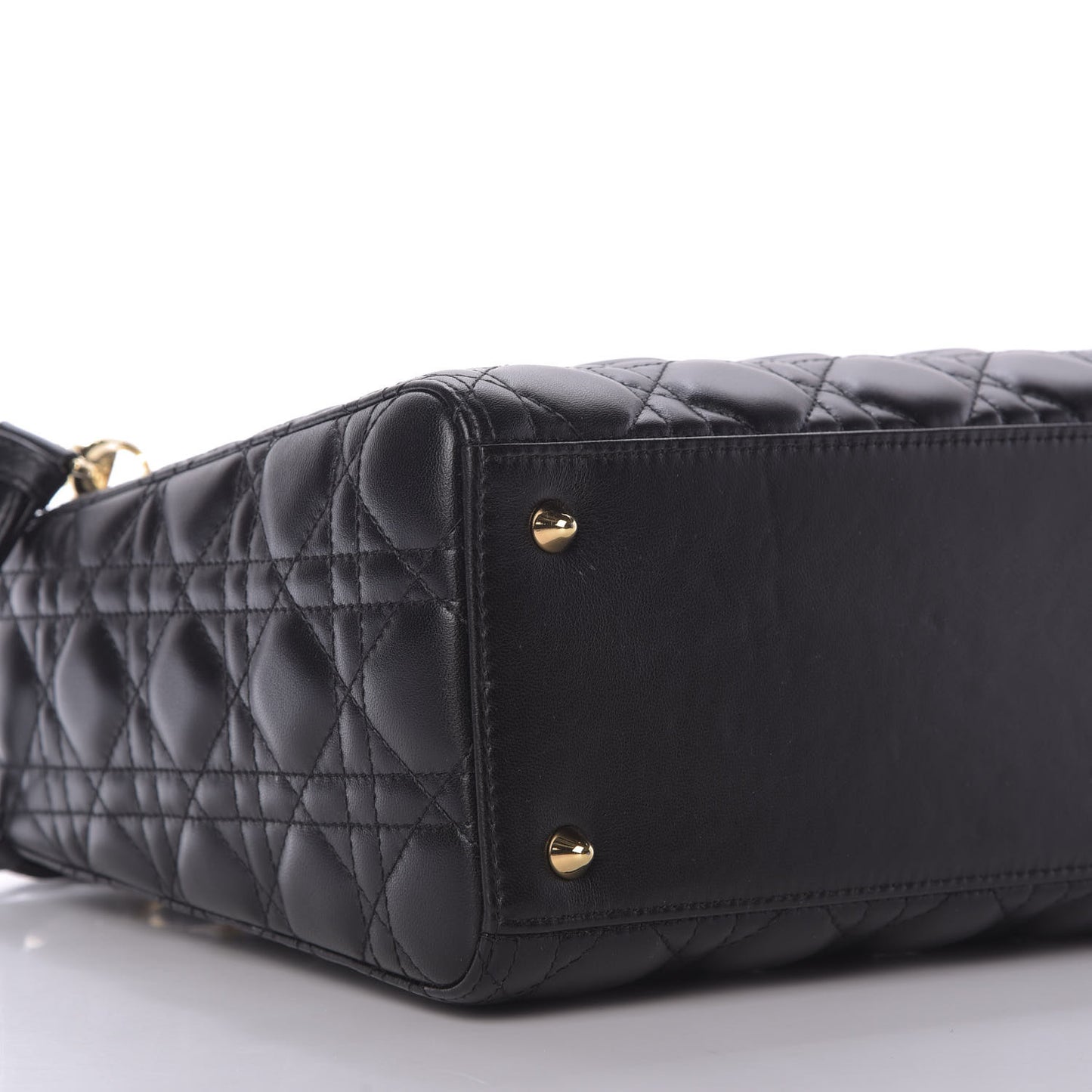 Lambskin Cannage Medium Lady Dior Black