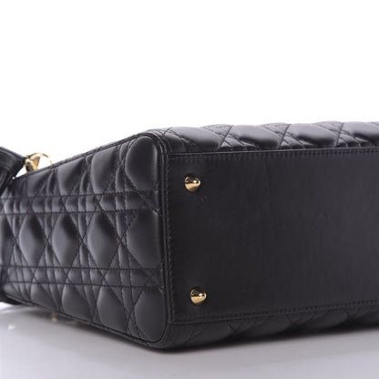 Christian Dior Lambskin Cannage Medium Lady Dior Black 6 of 10