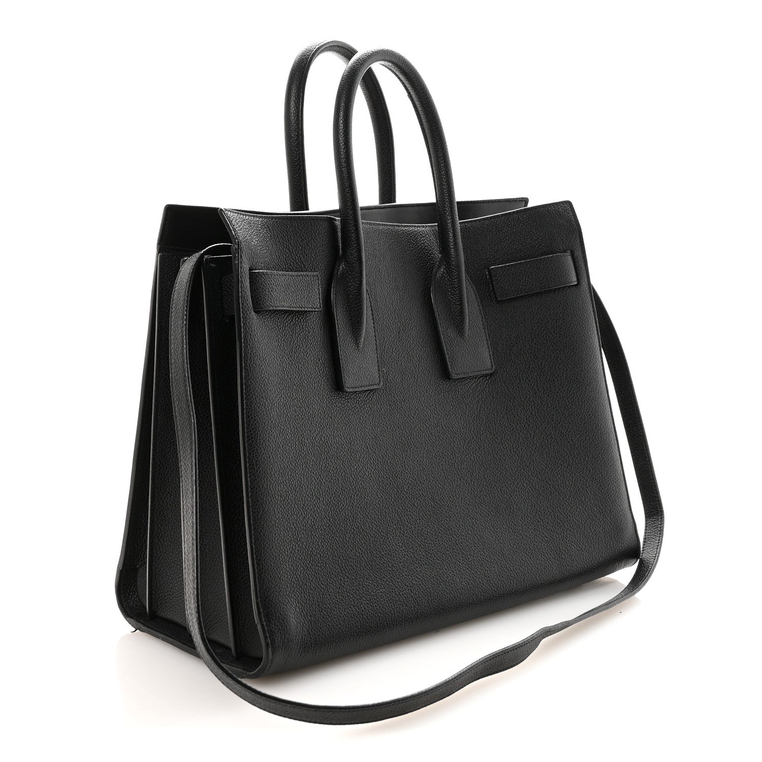 Saint Laurent Grained Calfskin Small Sac De Jour Black 3 of 9