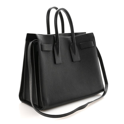 Saint Laurent Grained Calfskin Small Sac De Jour Black 3 of 9