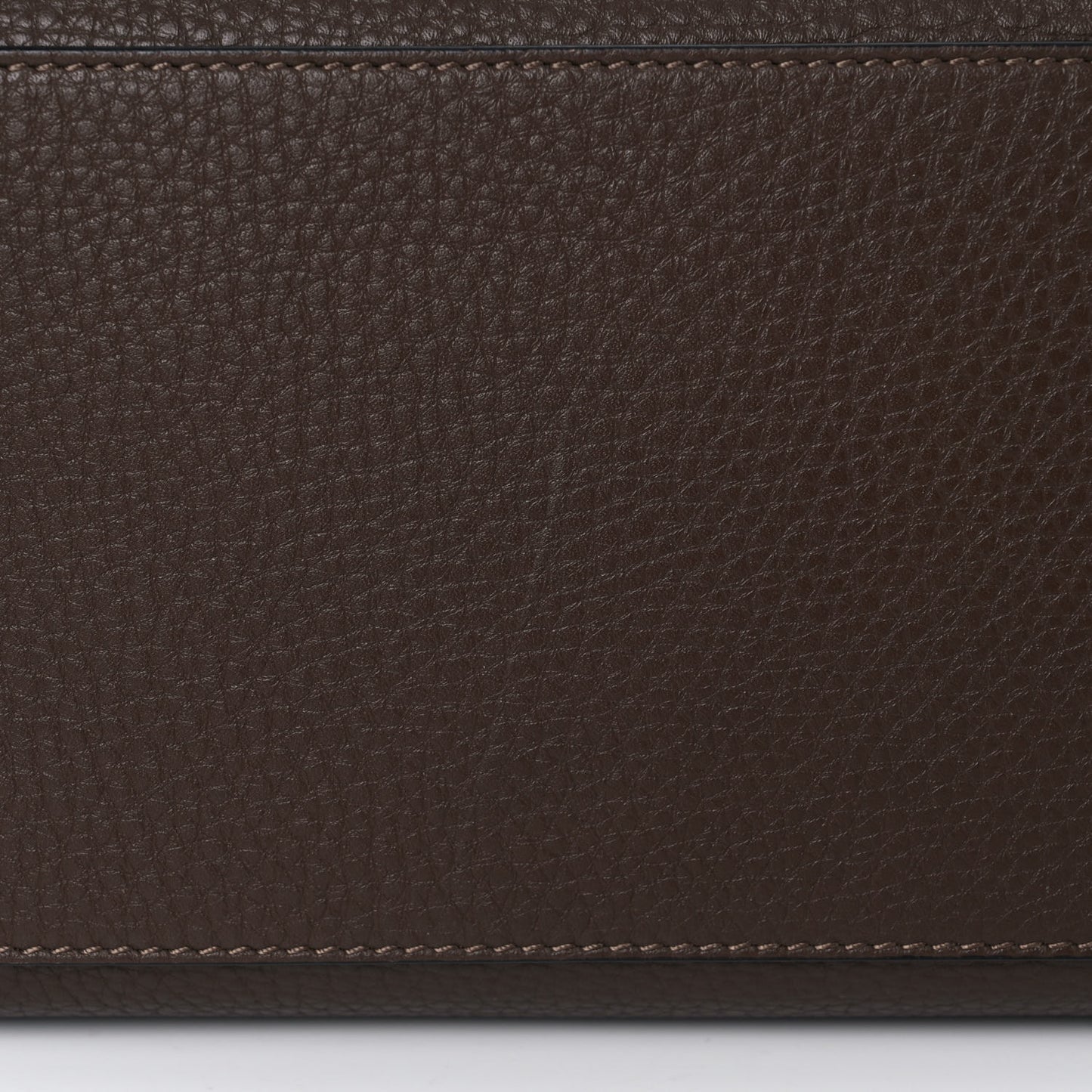 Grained Calfskin Rockstud Shoulder Tote Deep Taupe