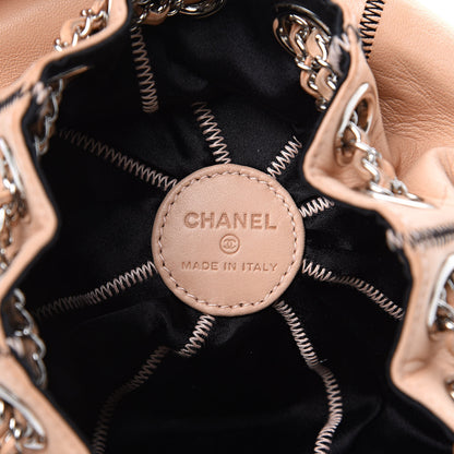 Chanel Lambskin Satin Mini Drawstring Tassel Shoulder Bag Rose Clair 6 of 10