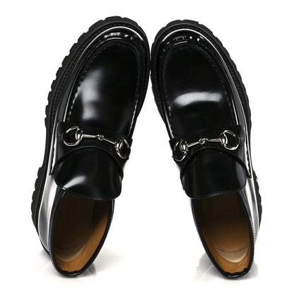 Gucci Cordovan Lux Womens Horsebit Platform Ankle Boots 38 Black 2 of 10