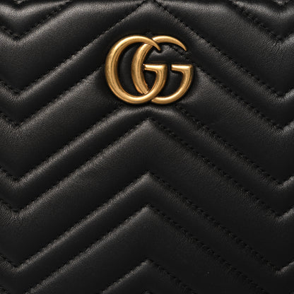 Gucci Calfskin Matelasse Small GG Marmont Tote Black 9 of 11