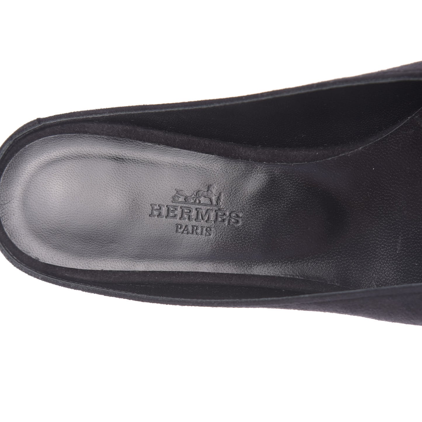 Suede Goatskin Rhinestone Roxane Mules 36.5 Black