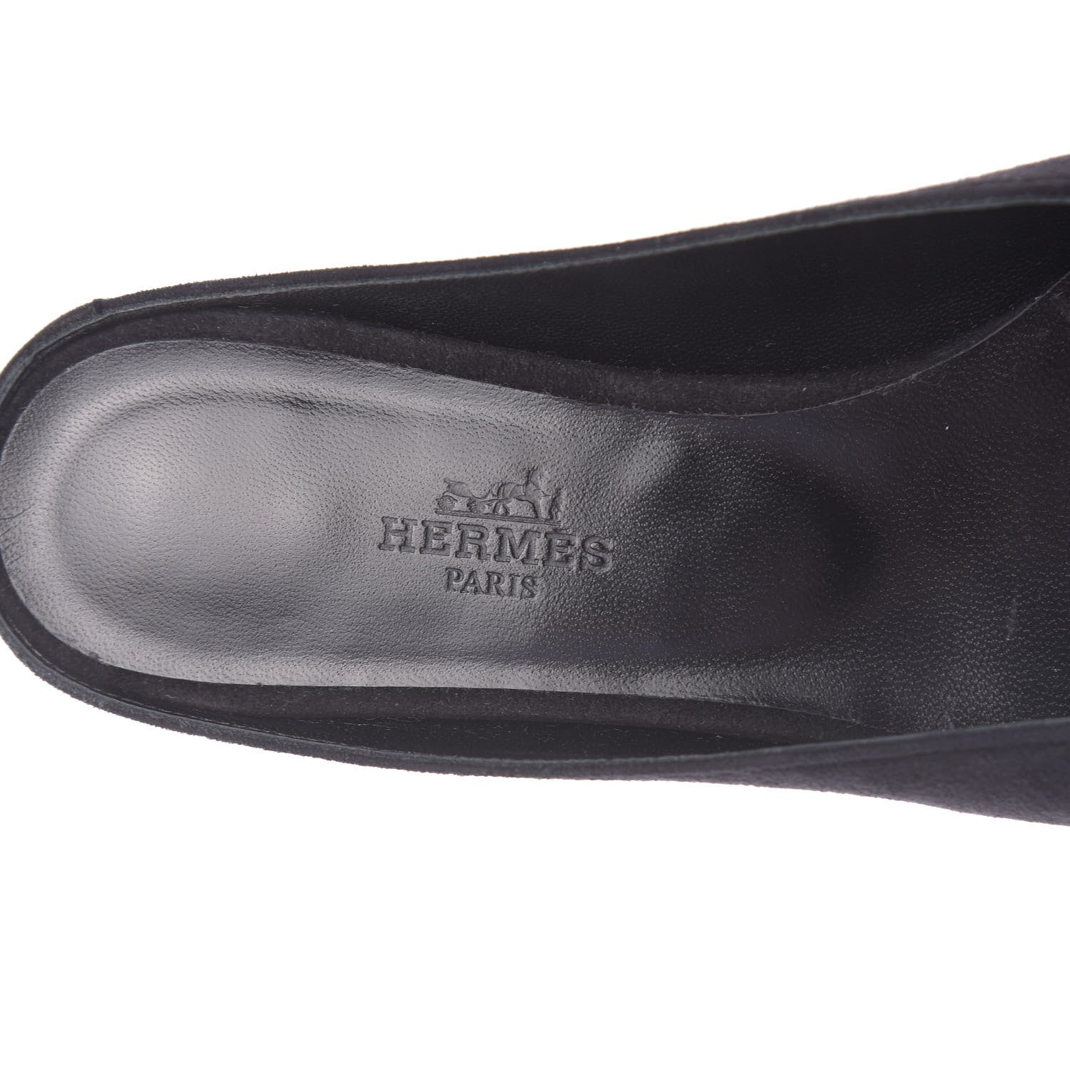 Hermes Suede Goatskin Rhinestone Roxane Mules 36.5 Black 8 of 11