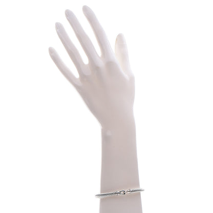 David Yurman Sterling Silver Diamond 5mm Cable Buckle Bracelet 2 of 7