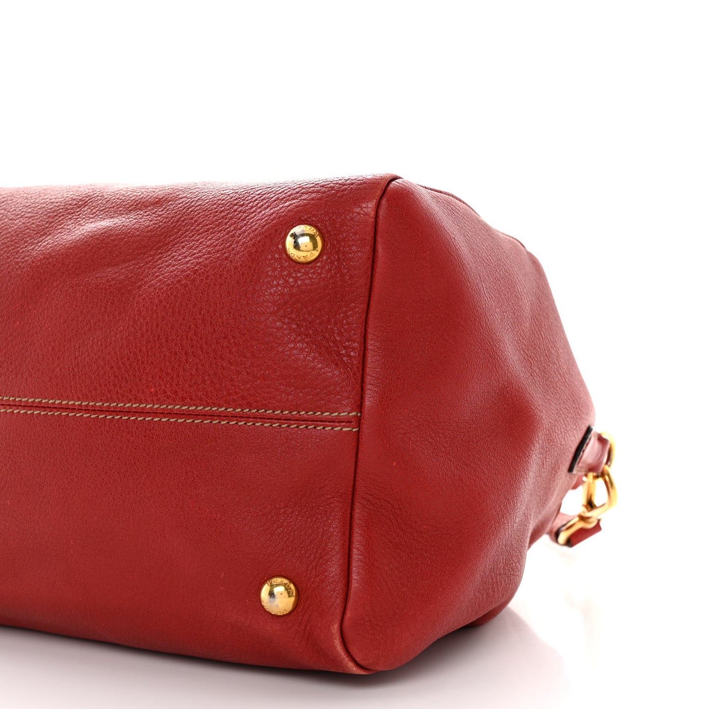 Vitello Daino Top Handle Shoulder Bag Rosso