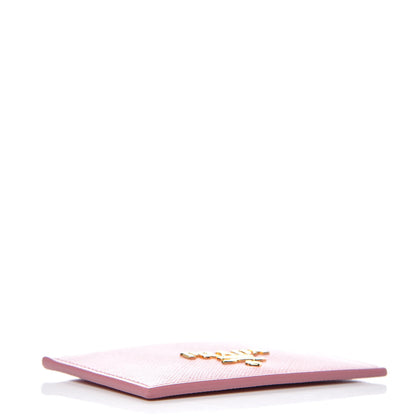 Prada Saffiano Metal Card Case Peonia 4 of 8