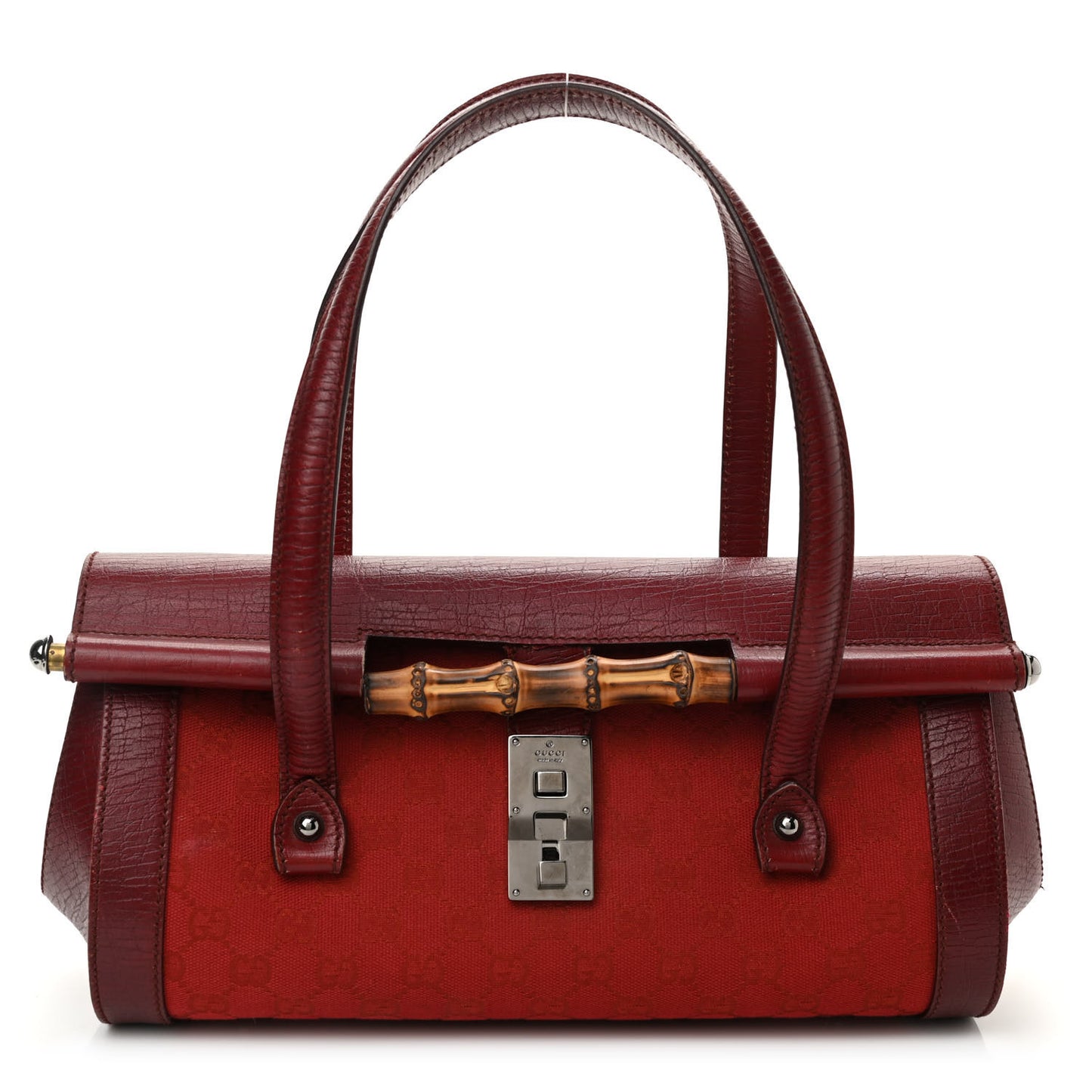 Monogram Bamboo Bullet Bag Red