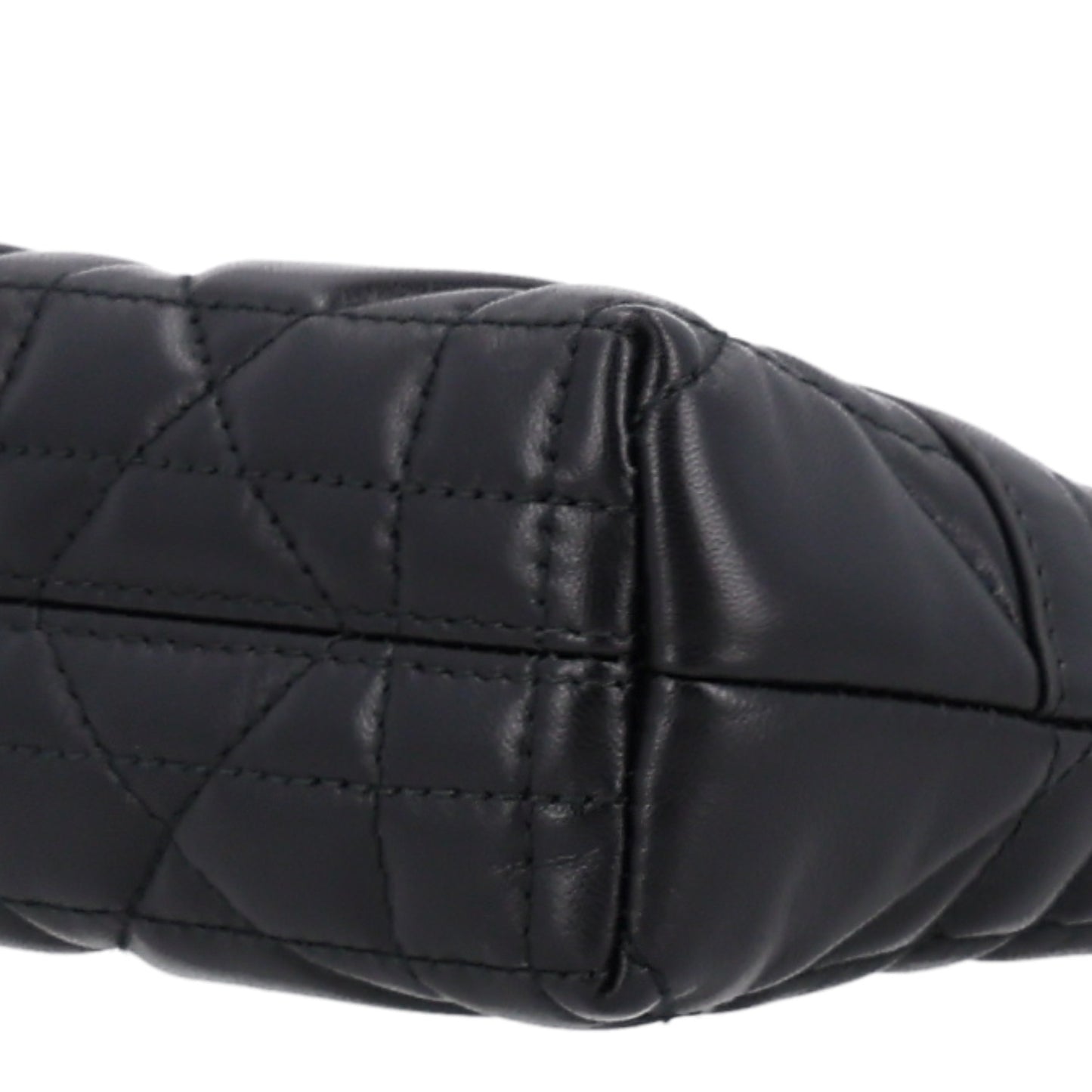 Calfskin Macrocannage Miss Caro Mini Hobo Bag Black
