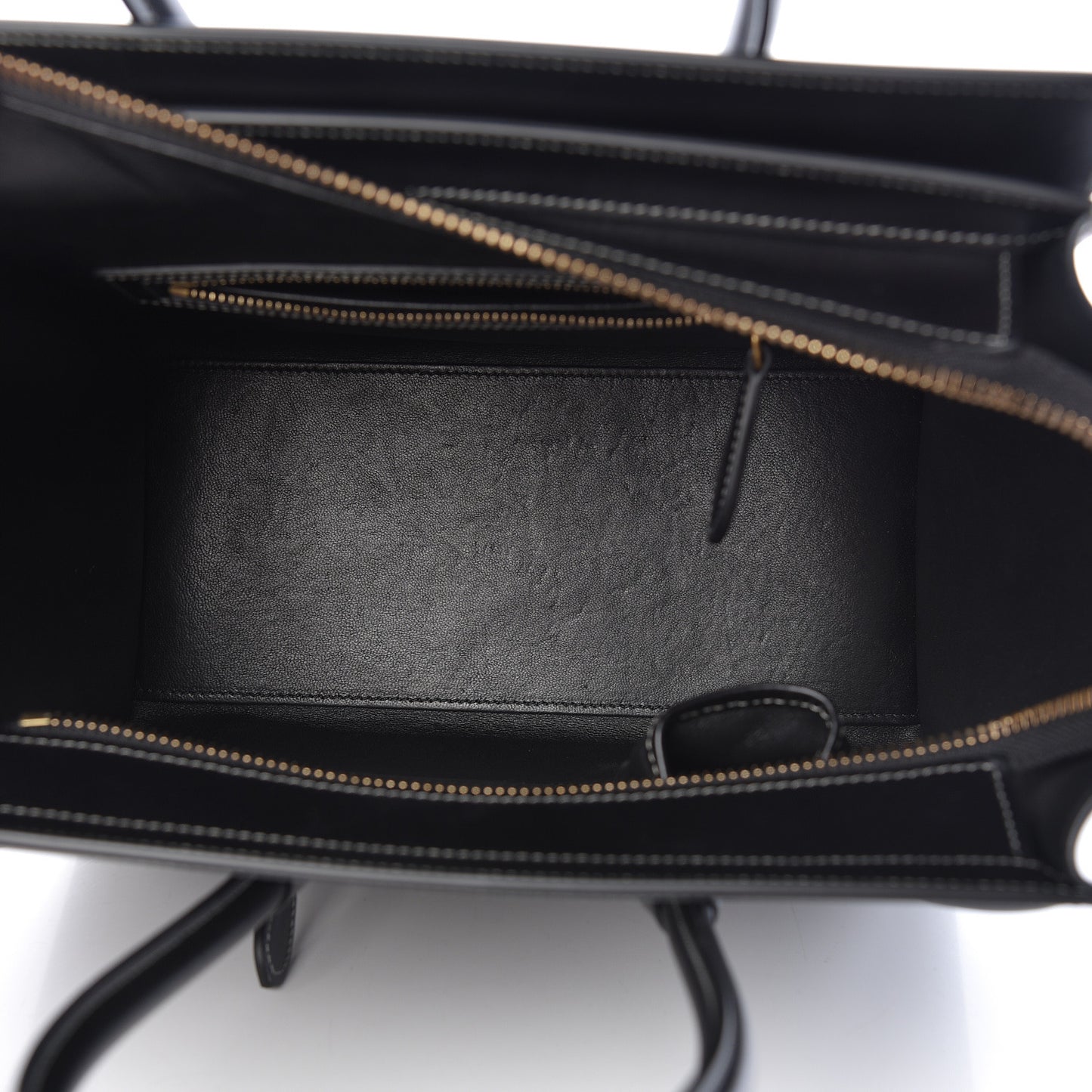 Glazed Calfskin Micro Tri-Color Luggage Dark Blue