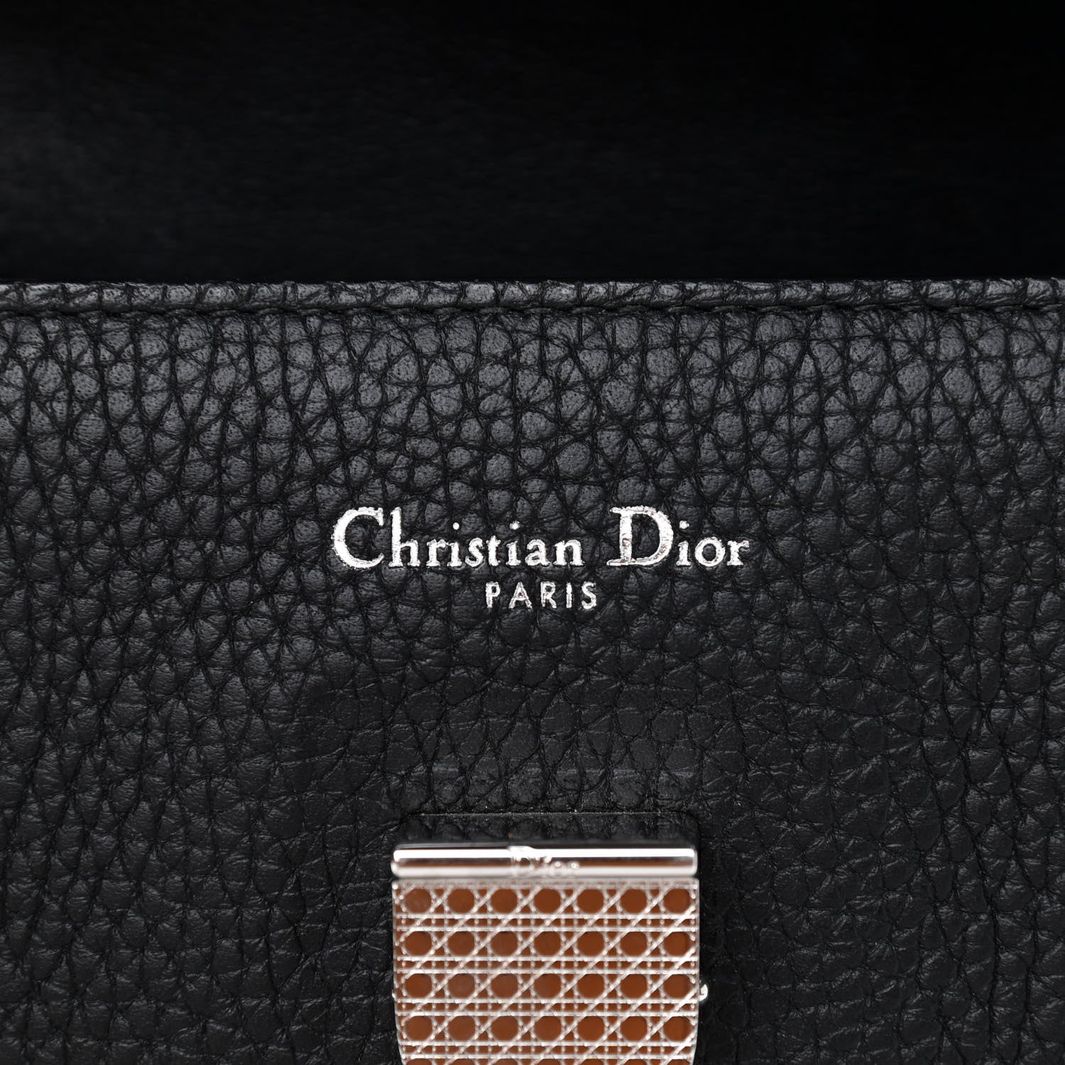 Christian Dior Grained Calfskin Medium Diorever Flap Black 5 of 8