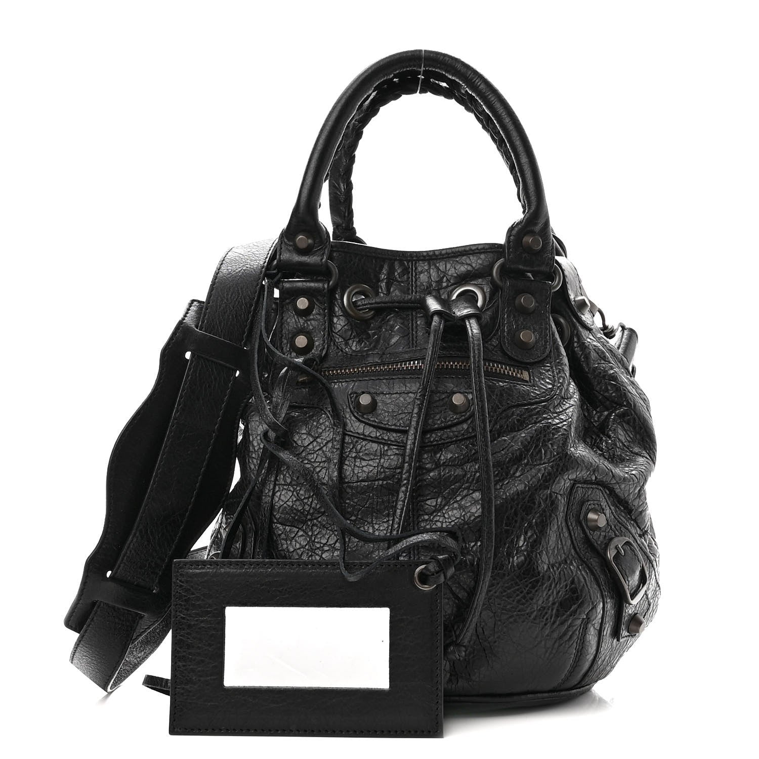 Balenciaga Agneau Classic Hardware Mini Pompon Black 1 of 9