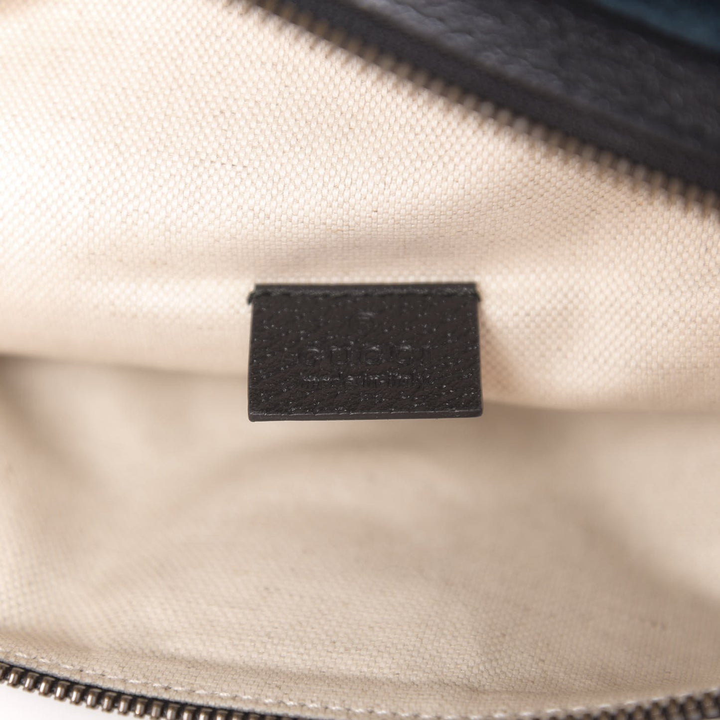 Velvet GG Monogram Web Belt Bag Blue Beige