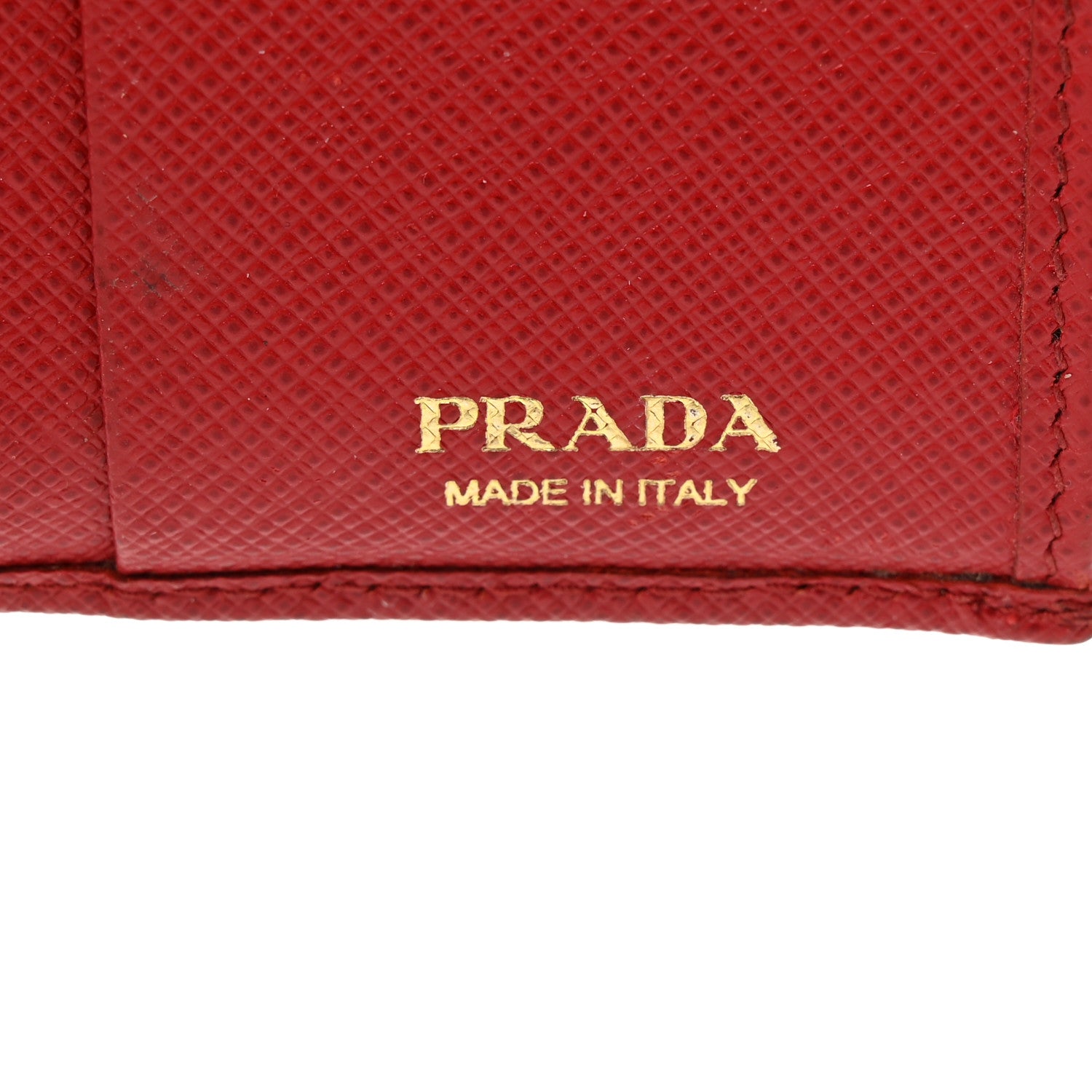 Prada Saffiano Zip Top Compact Wallet Fuoco 6 of 12