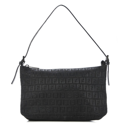 Fendi Zucchino Small Shoulder Bag Black 1 of 7