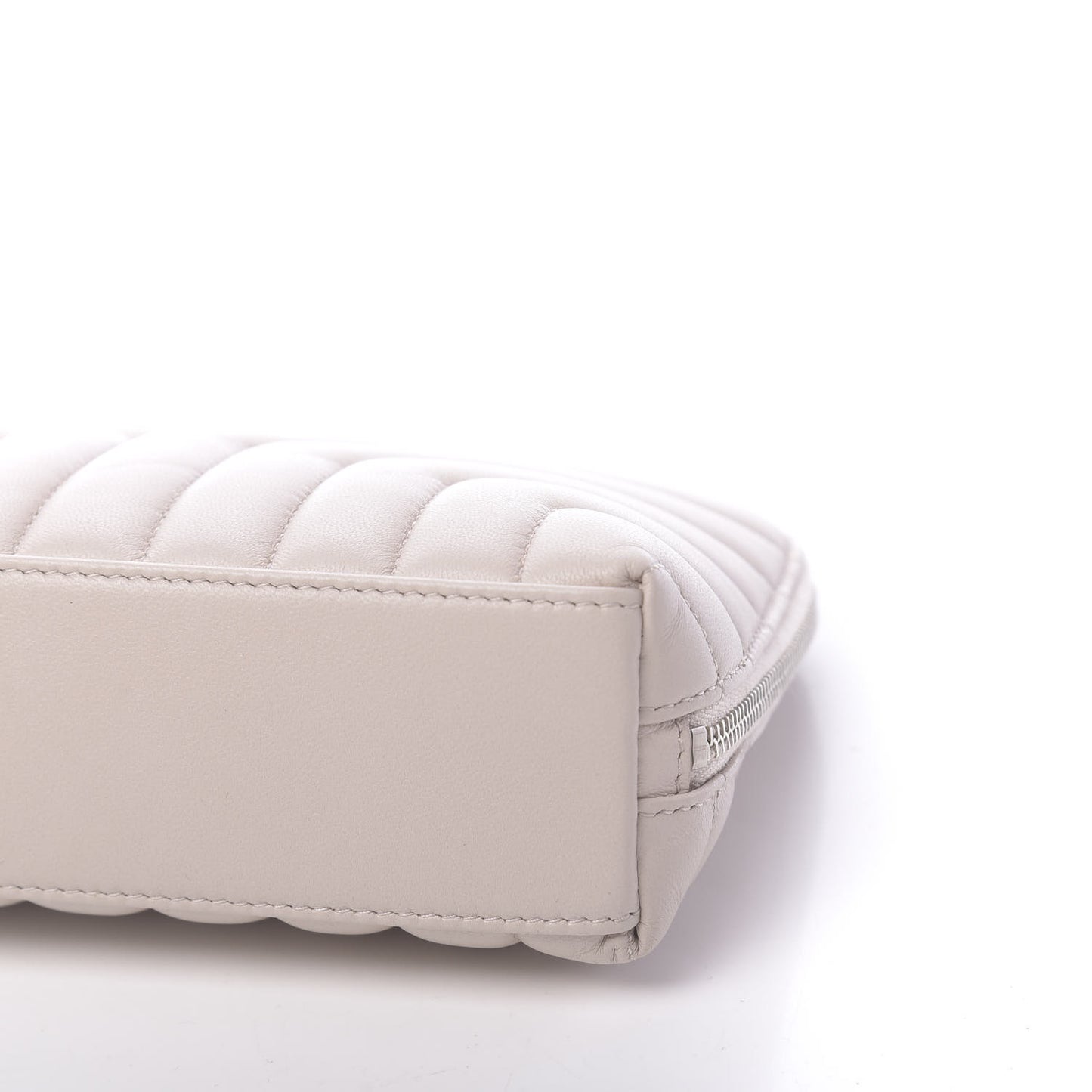 Lambskin Matelasse Cosmetic Case Ivory