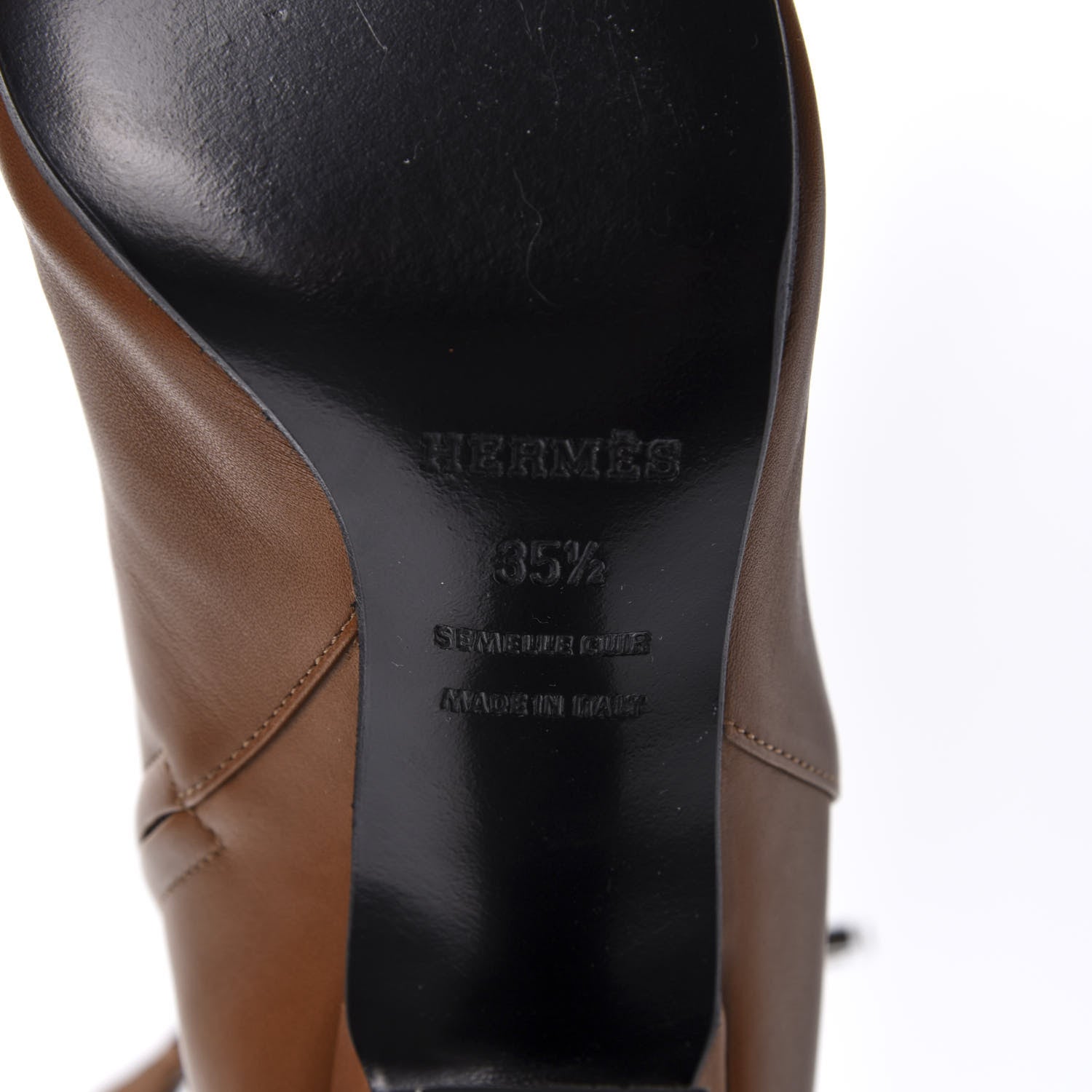 Hermes Calfskin Joueuse Ankle Boots 35.5 Camel 8 of 9