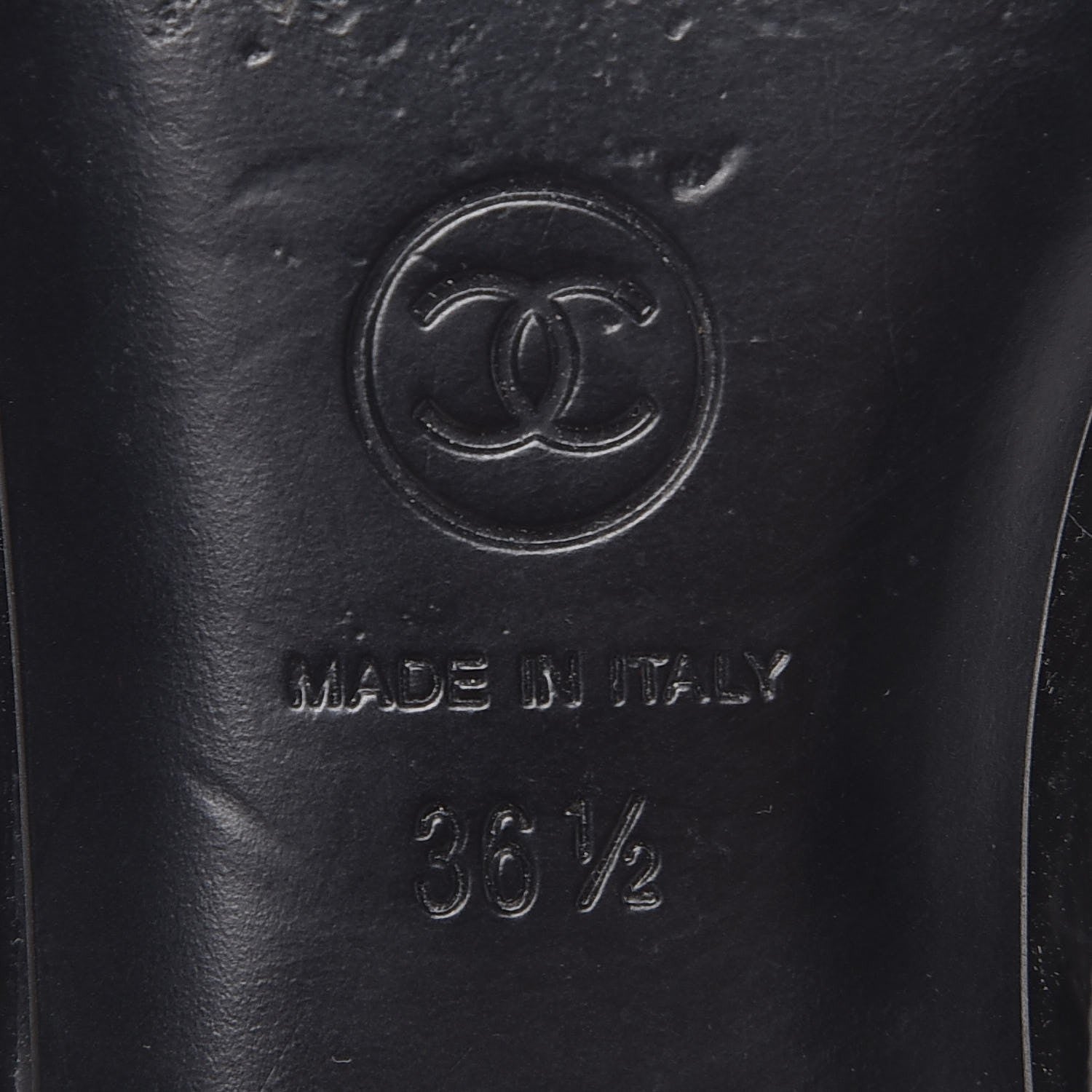 Chanel Patent Calfskin Pearl CC Loafers 36.5 Black 7 of 14