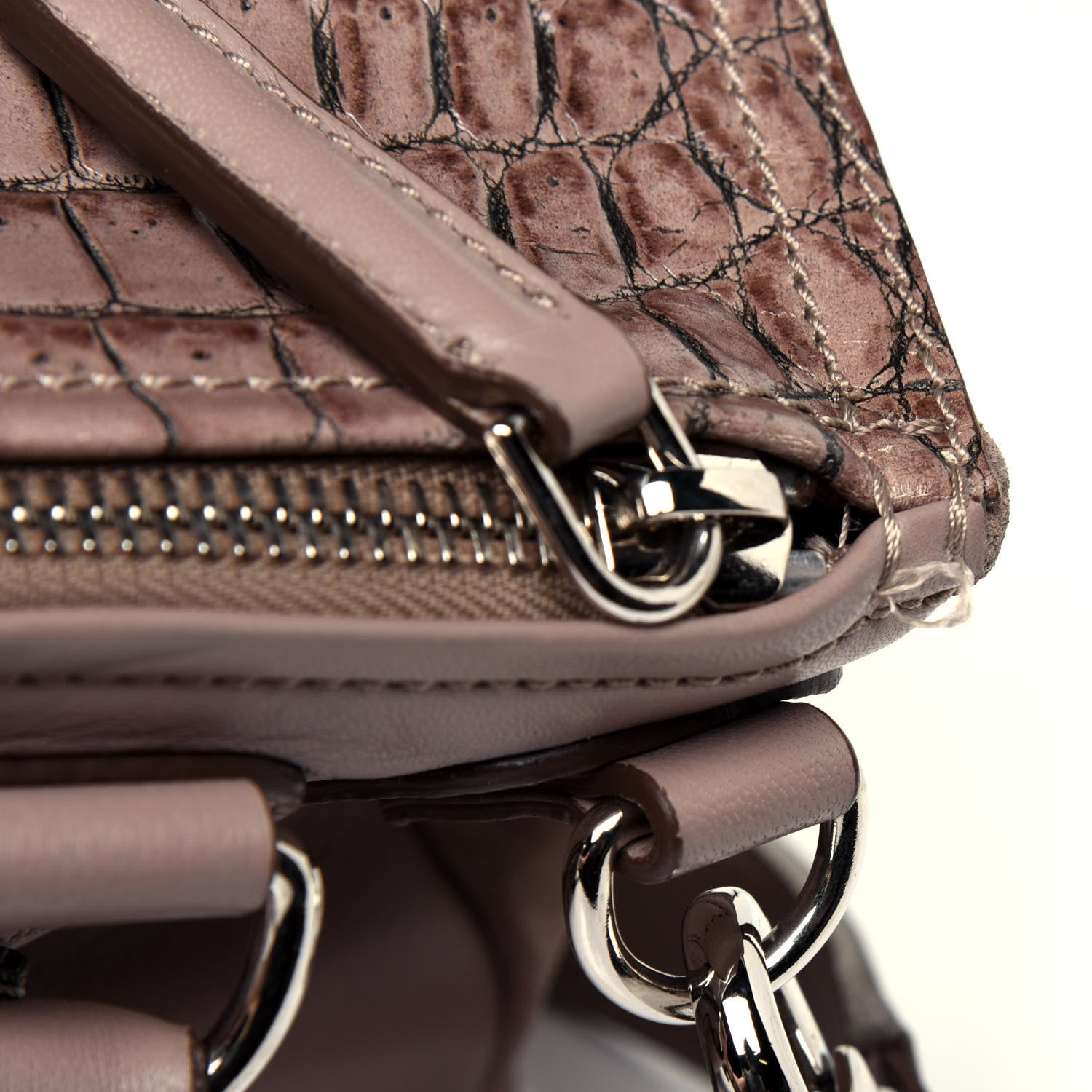 Givenchy Calfskin Crocodile Embossed Medium Pandora Taupe 12 of 20