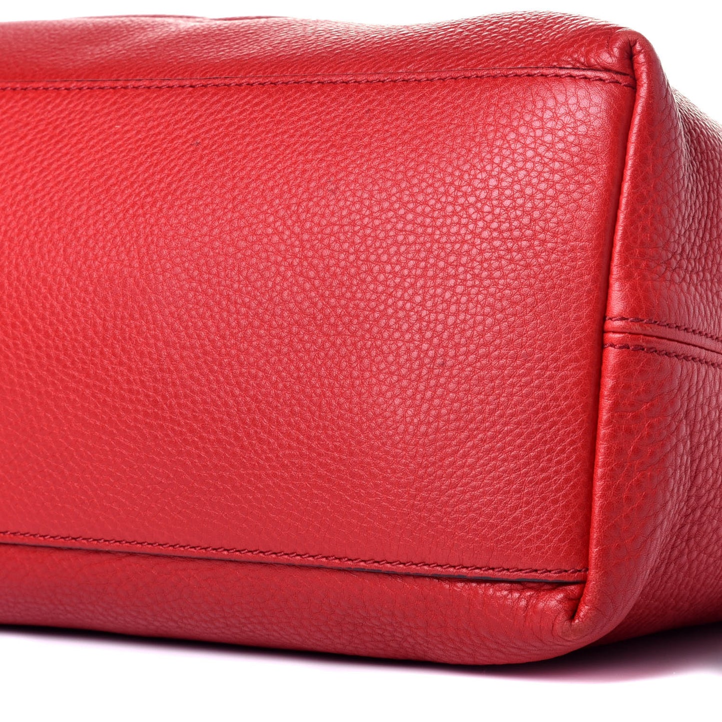 Pebbled Calfskin Medium Soho Chain Shoulder Bag Tabasco Red