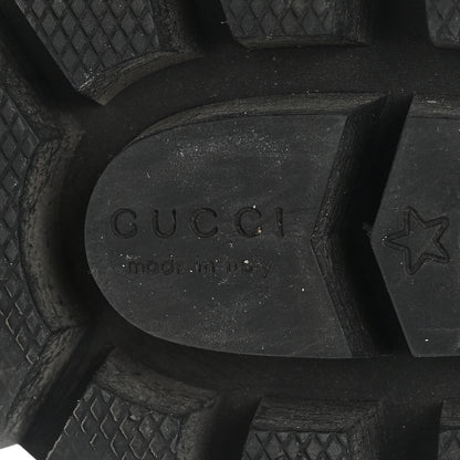 Gucci Nappa Frances GG Matelasse Platform Combat Boots 37 Black 7 of 9