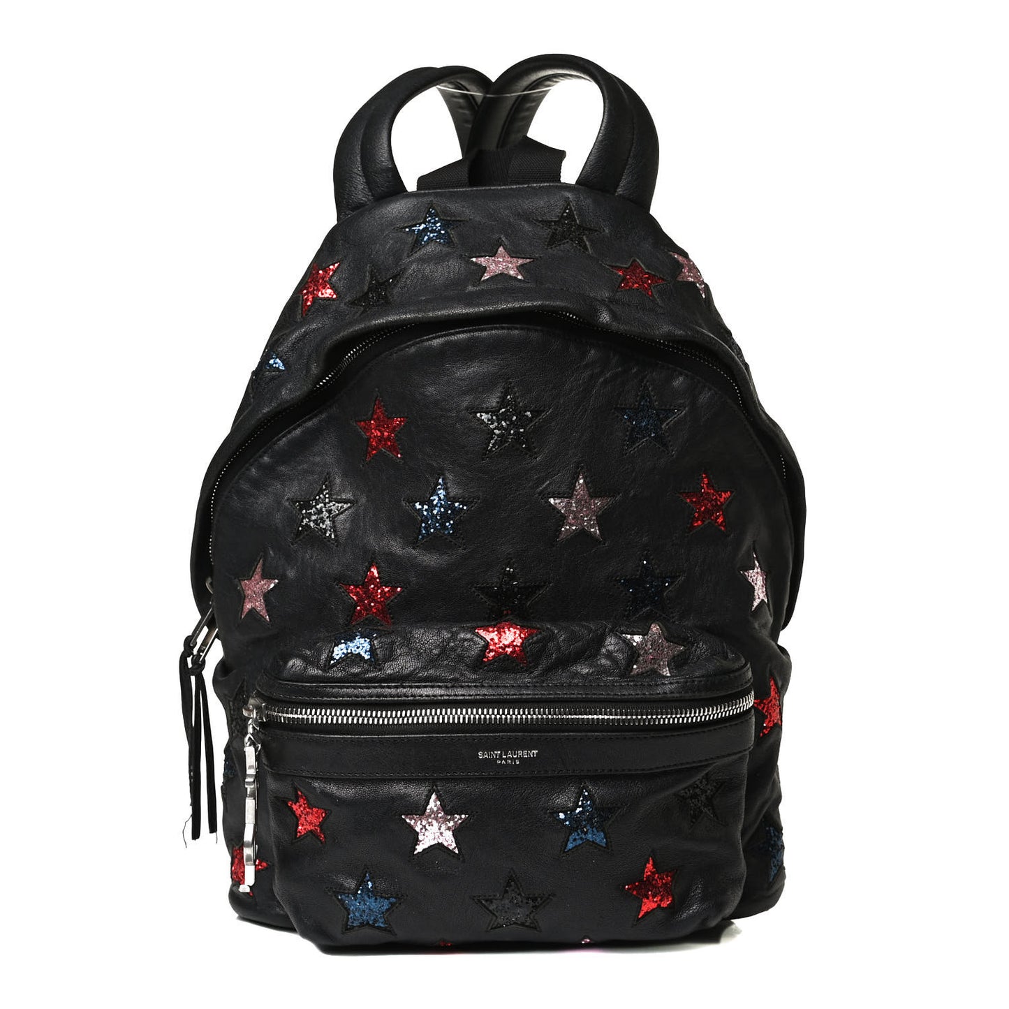 Lambskin Star Applique Mini City California Backpack Black