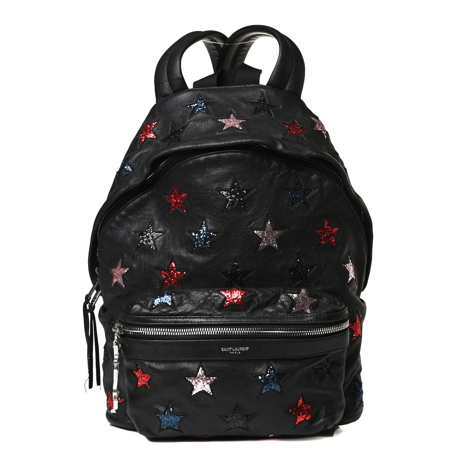 Saint Laurent Lambskin Star Applique Mini City California Backpack Black 1 of 30