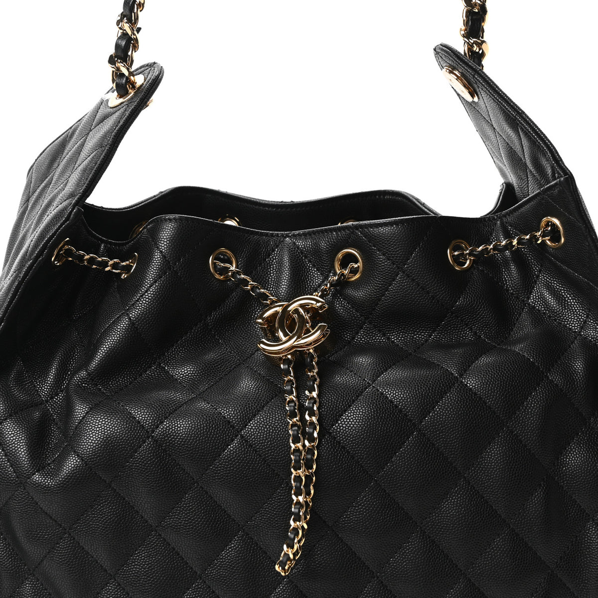 Chanel Caviar Quilted Medium Chanel 25 Handbag Black 9 of 12