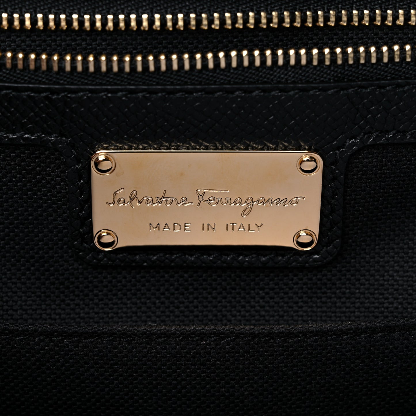 Hammered Calfskin Carrie O Shoulder Bag Black