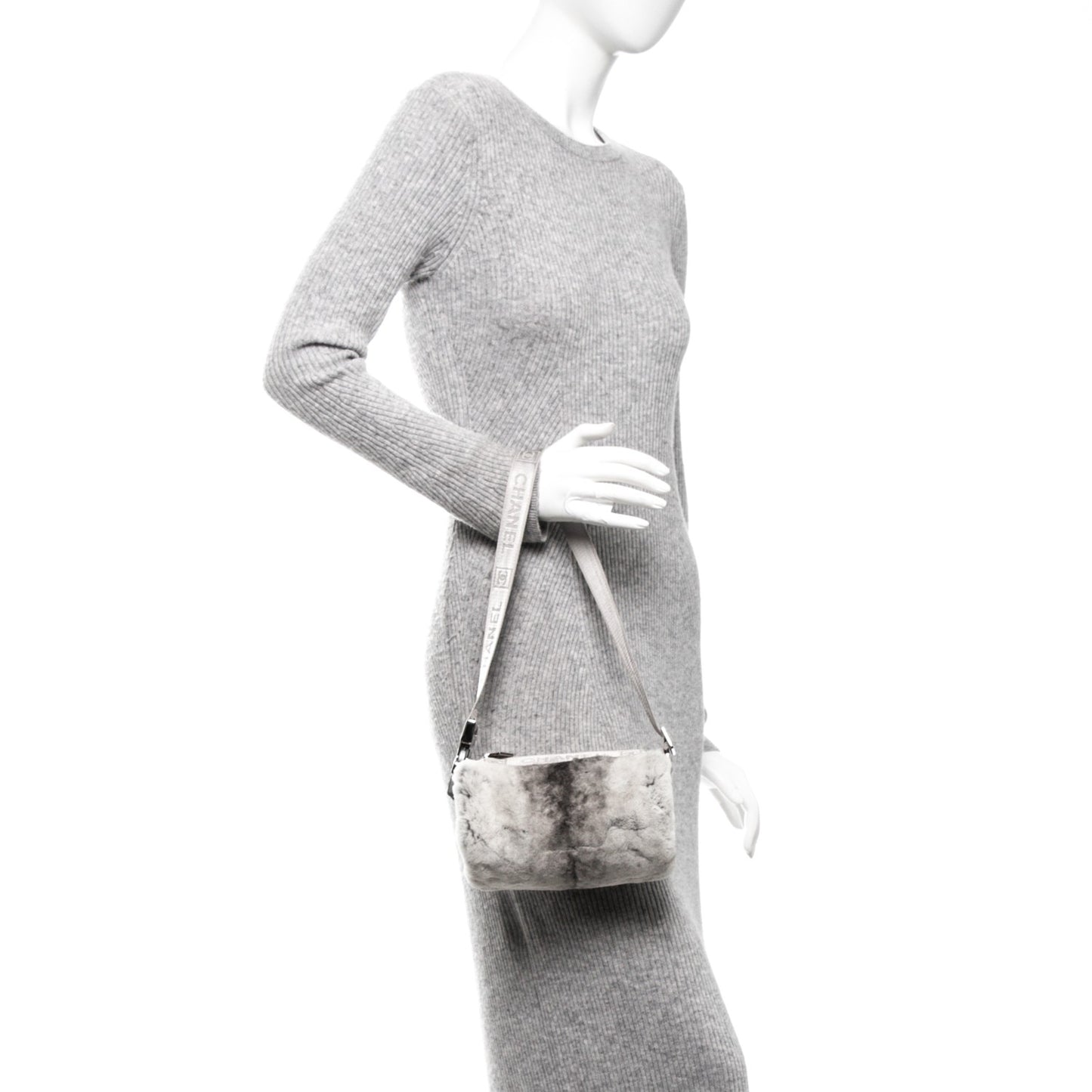 Rabbit Fur Sport Duffle Grey