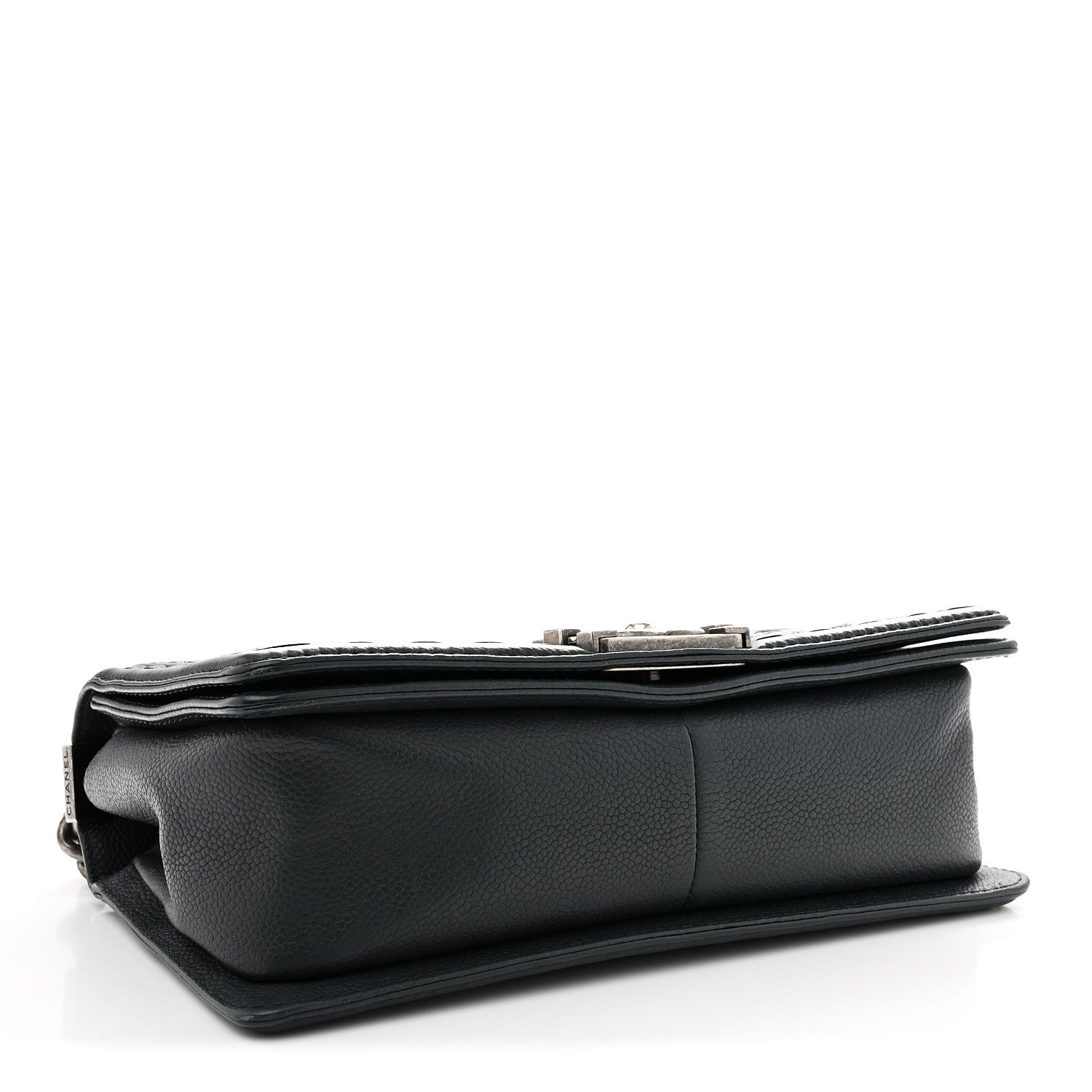 Chanel Caviar Stitched Medium Boy Flap Blue 4 of 11