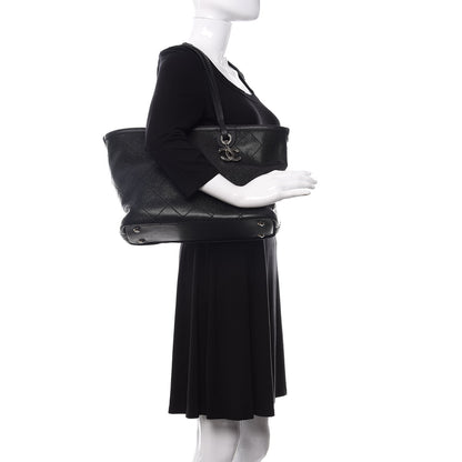 Chanel Grained Calfskin Shopping Fever Tote Black 2 of 11