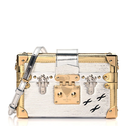 Louis Vuitton Metallic Epi Petite Malle Silver 1 of 8